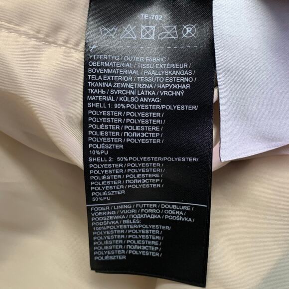 Size M Eliora Trench Multi Color Patchwork Double Breasted Belted Coat - Picture 11 of 11